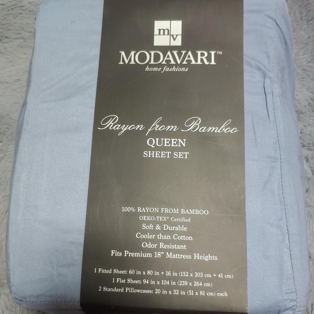Modavai Rayon 2 Piece Queen Sheet Set. " Made From Bamboo." Cooler vs Cotton.